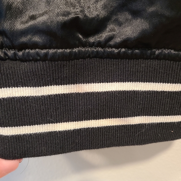 Amiri Black & Gray Satin Bomber Jacket - Picture 10 of 14